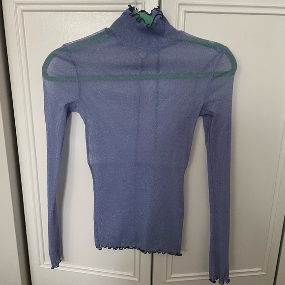 Free People Sheer Metallic Sparkle Top - Picture 2 of 5